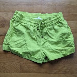 Women's shorts. Lime green. Size Medium.